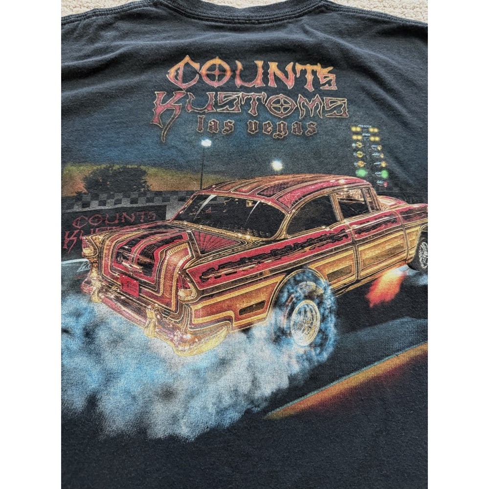 Counts Kustoms of Las Vegas Black XL T-Shirt Cool Automotive Graphic T-Shirt GUC - Picture 6 of 6